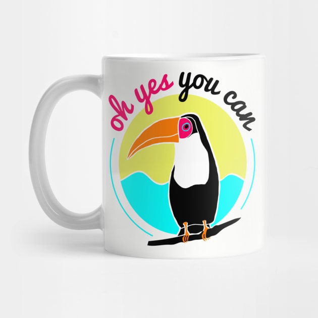 Funny Toucan Tropical Yes You Can by luckybengal